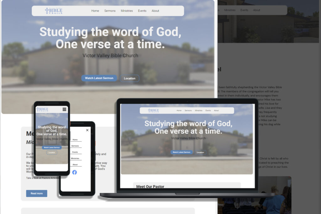 Victorvalley Bible Church Website by Colin Wiesen